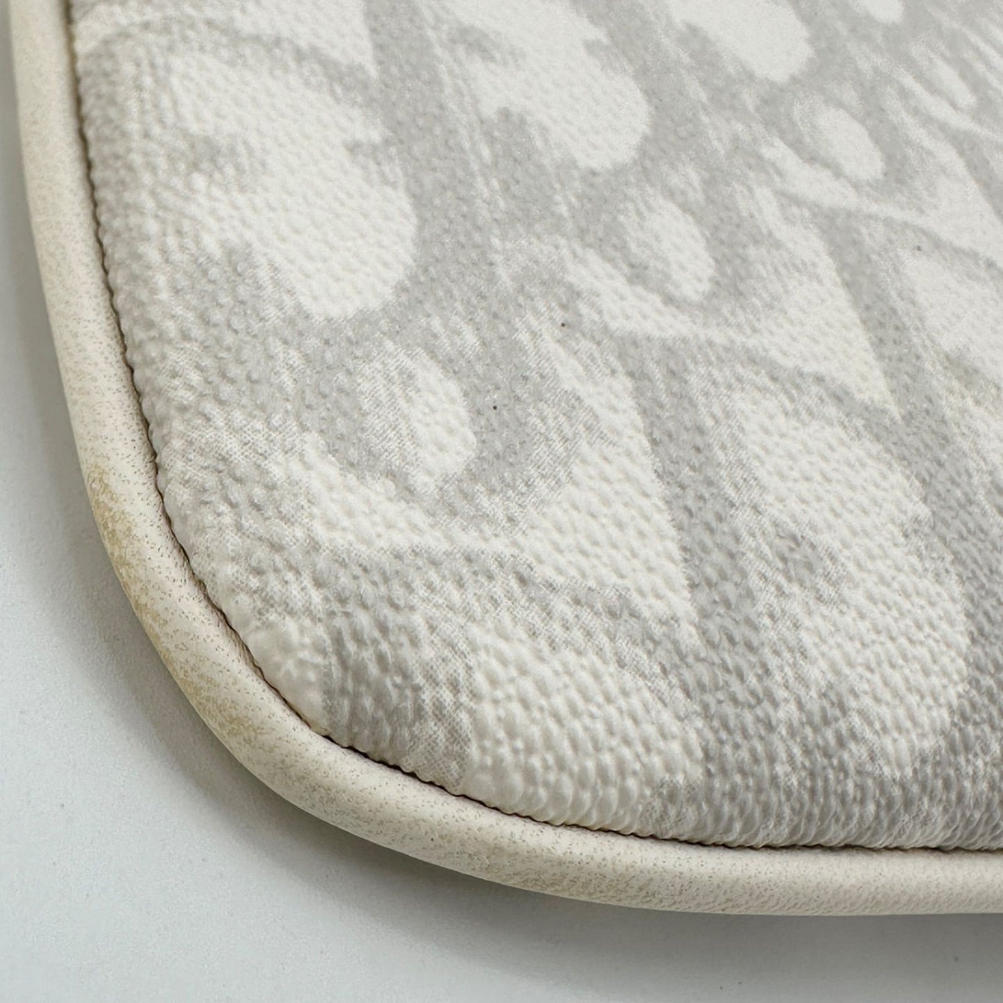 Christian Dior Shoulder Bag Purse Trotter Gray White Authentic