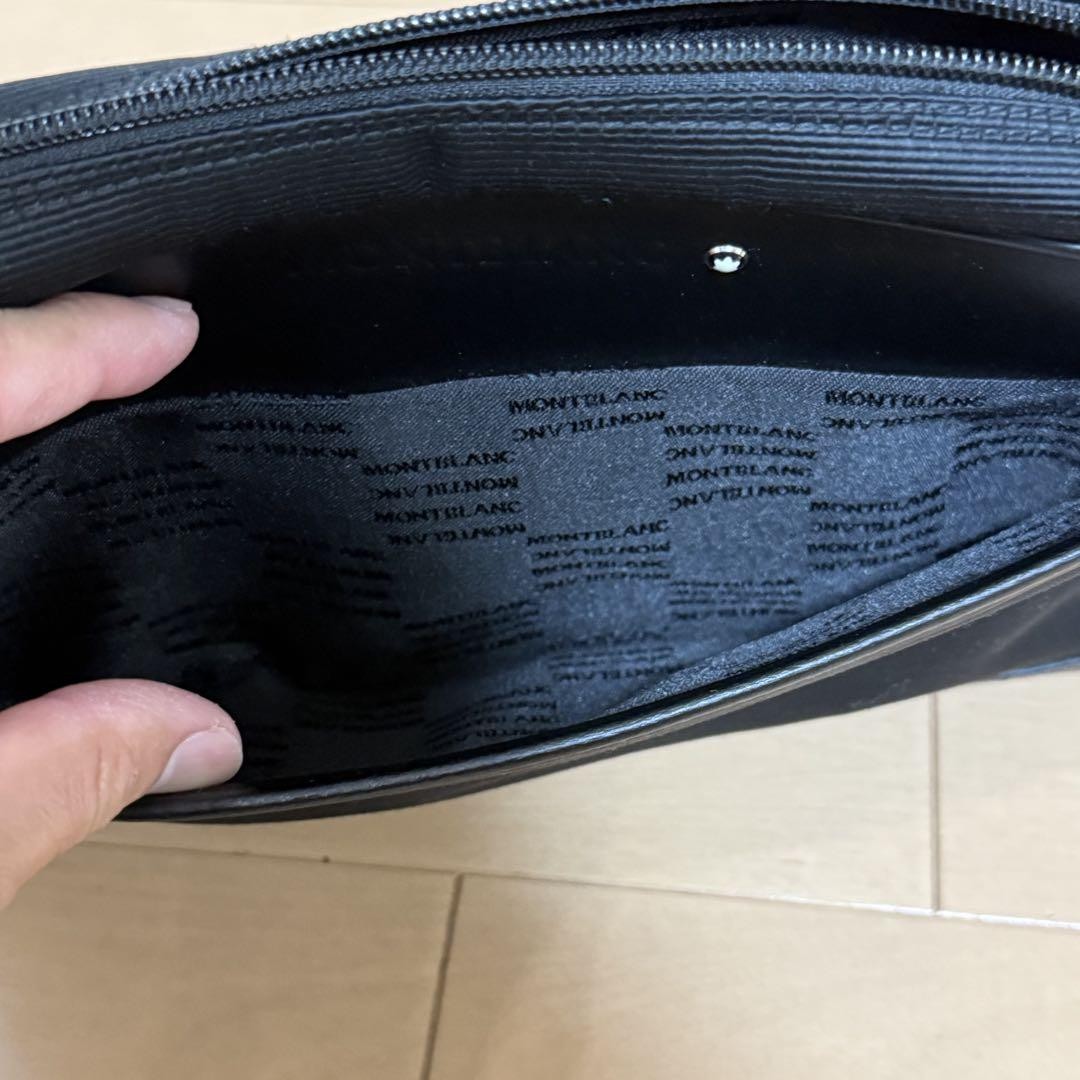 Montblanc Clutch Bag Second Bag Black Authentic