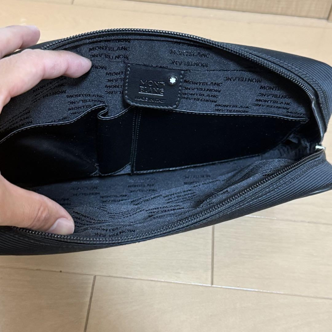 Montblanc Clutch Bag Second Bag Black Authentic