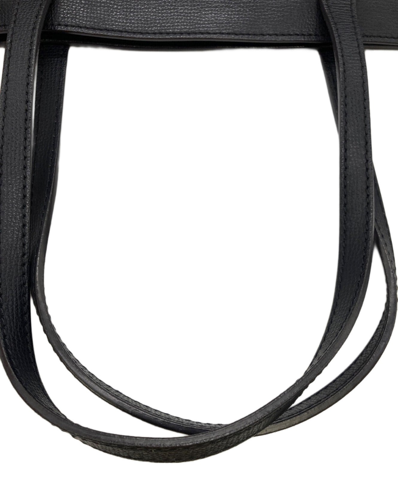 BURBERRY Hand Bag Tote Purse Nova Check Leather Black Authentic