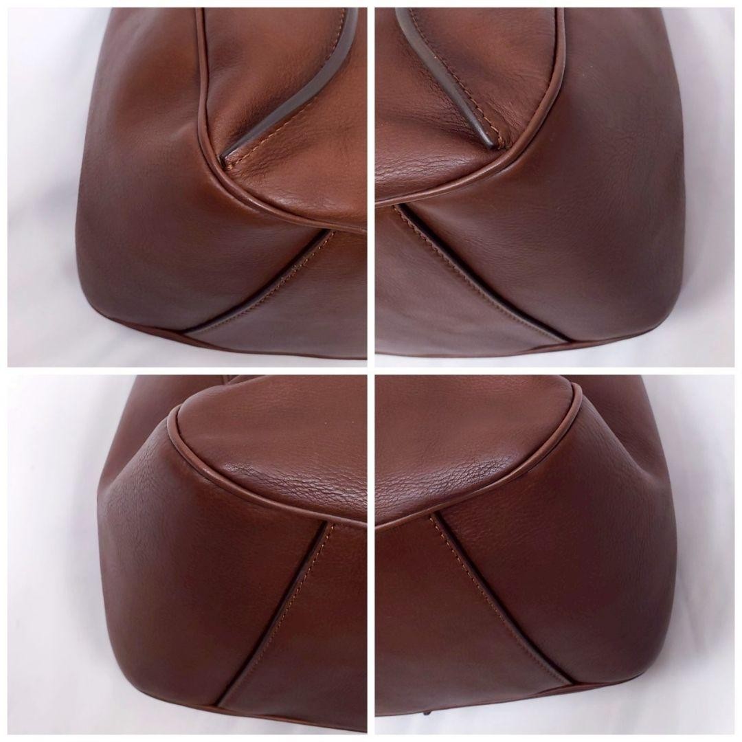 CELINE Hand Bag Tote Purse Leather Brown Authentic