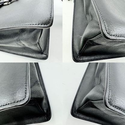 Montblanc Business Bag Briefcase 2way Leather Black Authentic