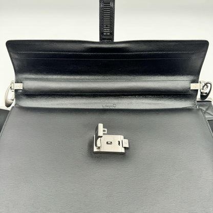 Montblanc Business Bag Briefcase 2way Leather Black Authentic