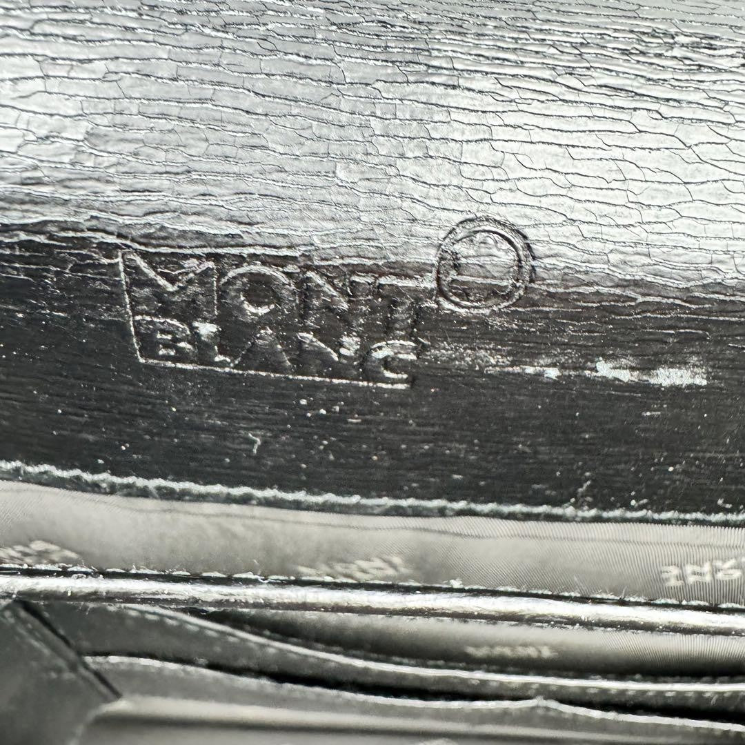 Montblanc Business Bag Briefcase 2way Leather Black Authentic