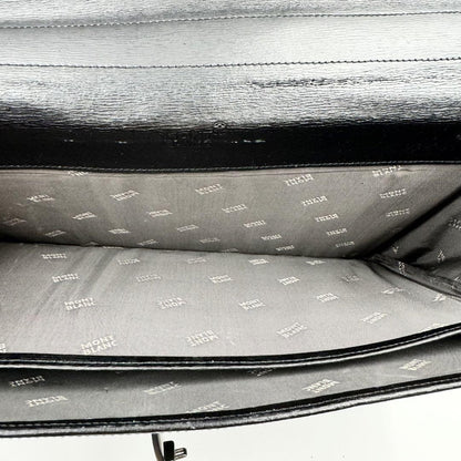 Montblanc Business Bag Briefcase 2way Leather Black Authentic