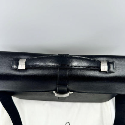 Montblanc Business Bag Briefcase 2way Leather Black Authentic