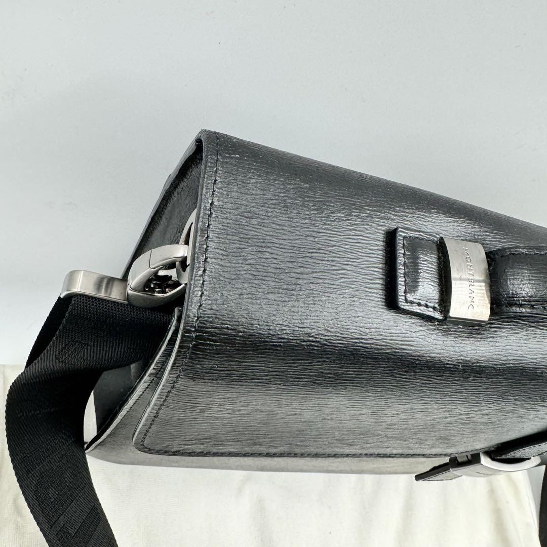 Montblanc Business Bag Briefcase 2way Leather Black Authentic