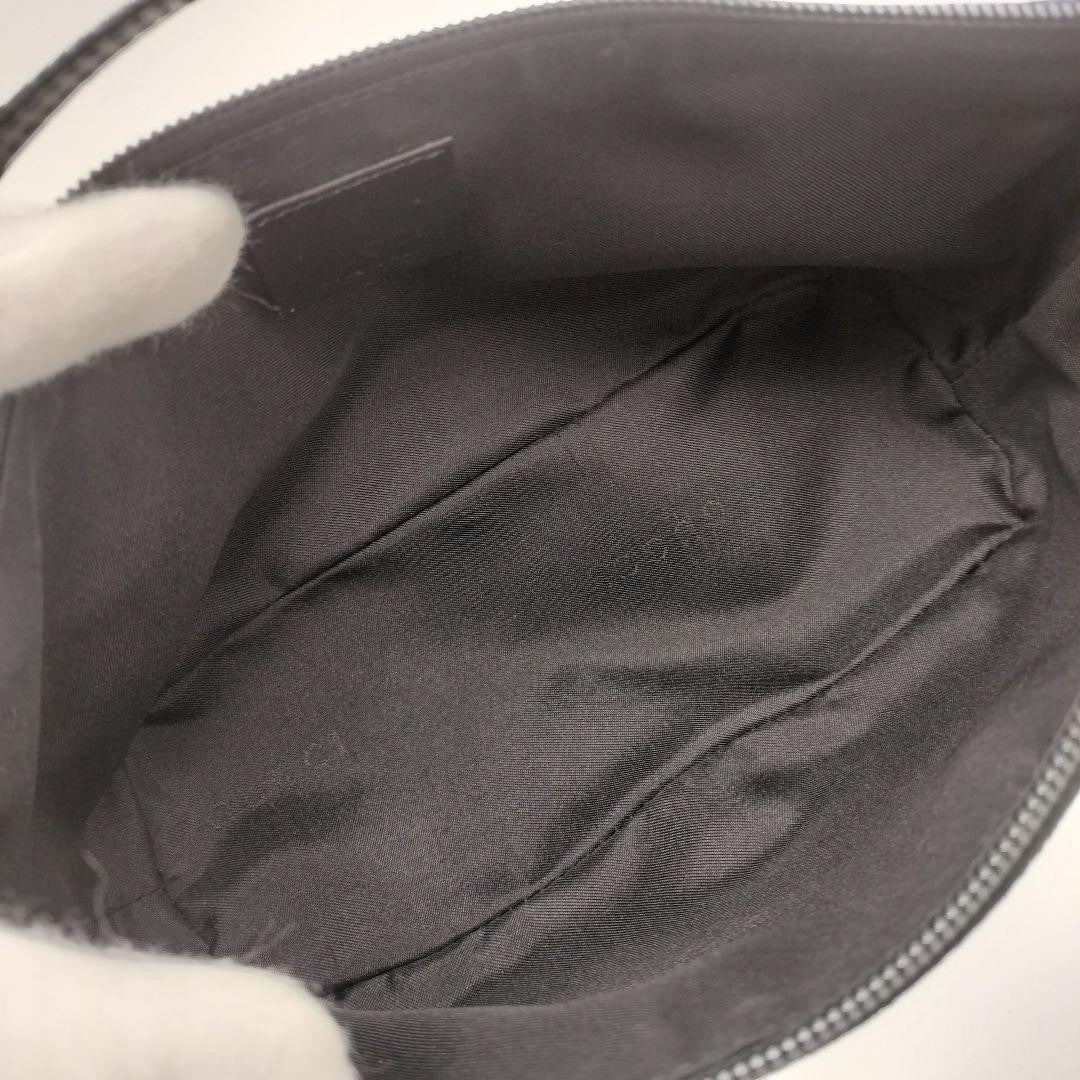 GUCCI Hand Bag Tote Purse Accessory Pouch Suede Leather Black Authentic
