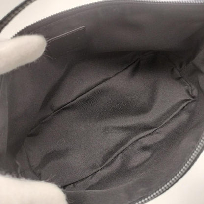 GUCCI Hand Bag Tote Purse Accessory Pouch Suede Leather Black Authentic