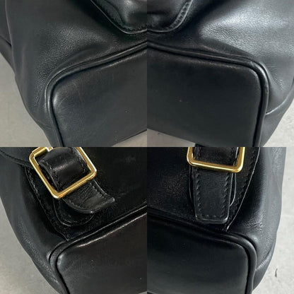 GUCCI Mini Backpack Bamboo Leather Black Authentic