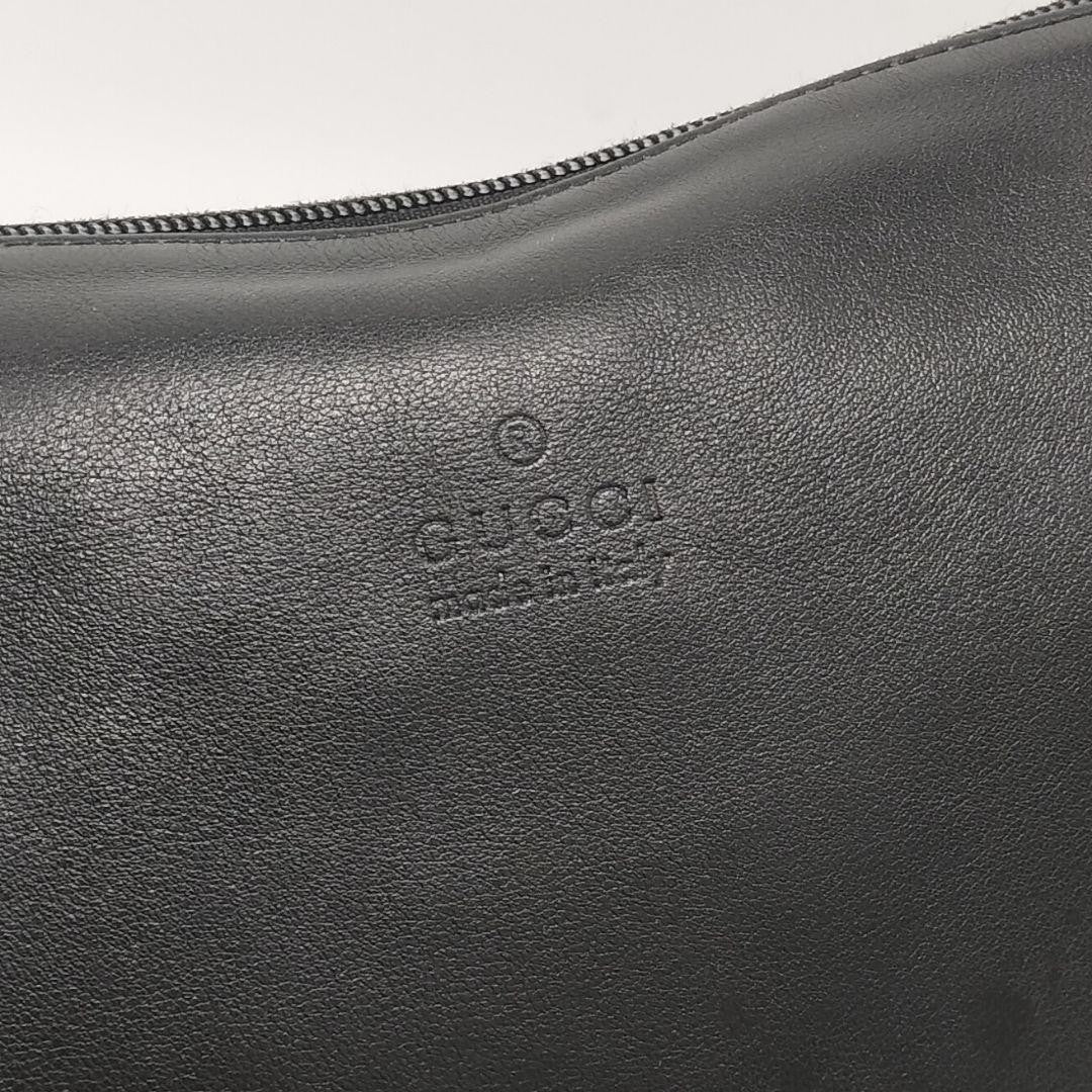 GUCCI Shoulder Bag Purse Leather Black Authentic