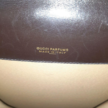 GUCCI Shoulder Bag Purse Sherry Line Interlocking Logo Suede Leather Brown Auth