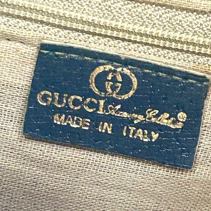GUCCI Shoulder Bag Purse GG Supreme PVC Beige Navy Authentic