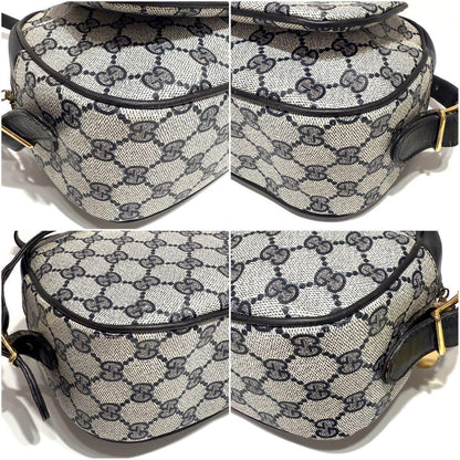 GUCCI Shoulder Camera Bag Purse GG Supreme Black Authentic