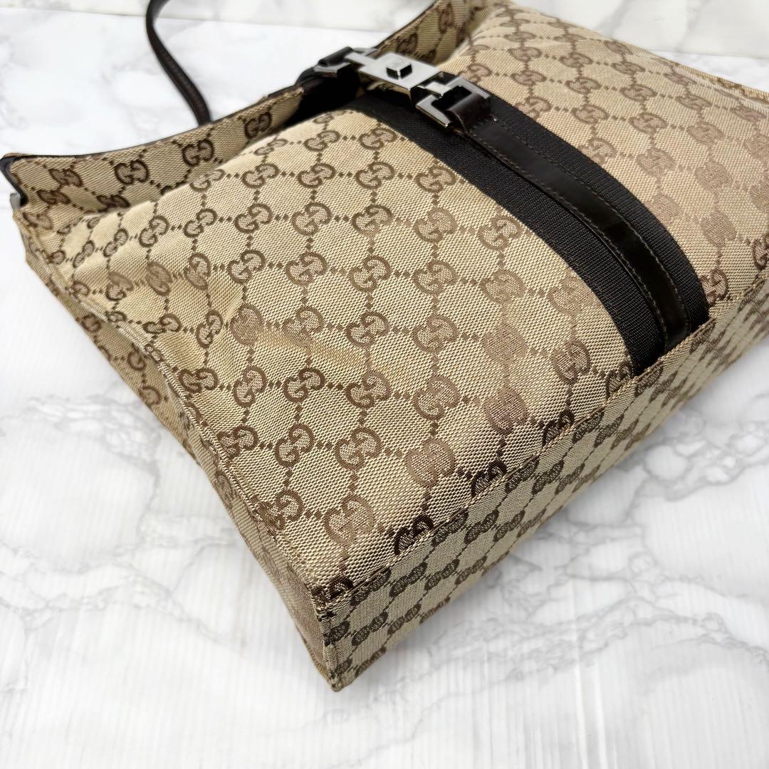 GUCCI Shoulder Bag Purse GG Canvas Authentic