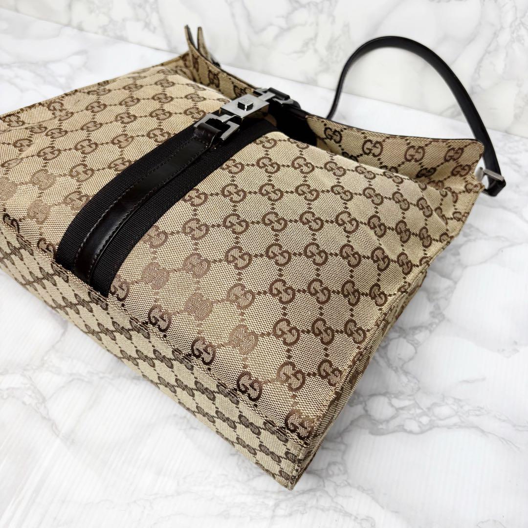 GUCCI Shoulder Bag Purse GG Canvas Authentic
