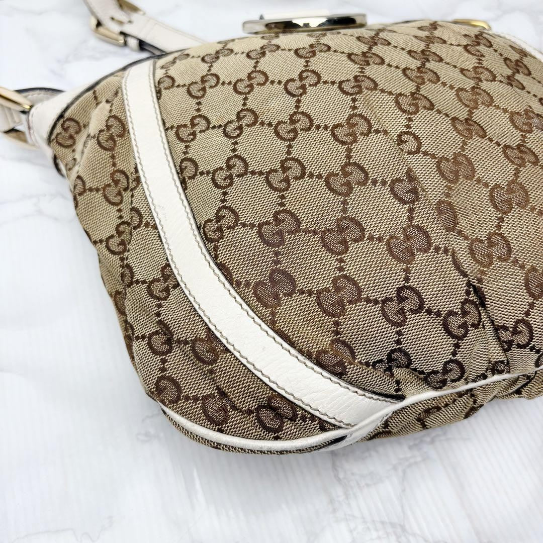 GUCCI Shoulder Bag Purse GG Canvas Authentic