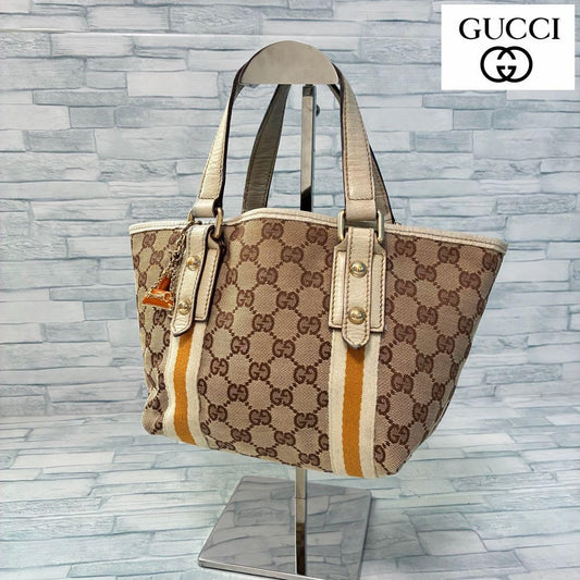GUCCI Hand Bag Tote Purse GG Canvas Authentic