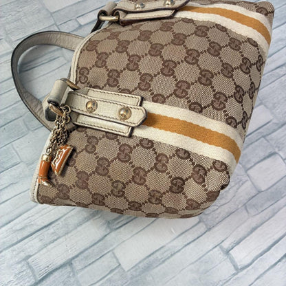 GUCCI Hand Bag Tote Purse GG Canvas Authentic