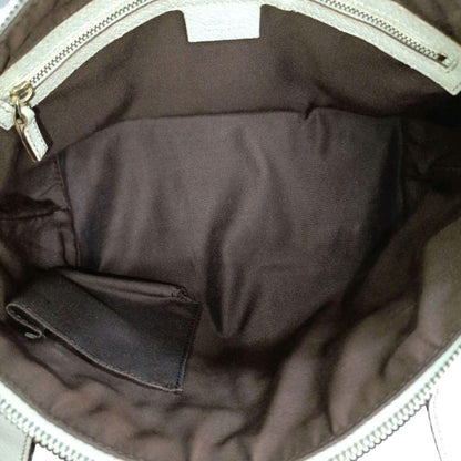 GUCCI Hand Bag Tote Purse GG Canvas Leather Beige White Ivory Authentic