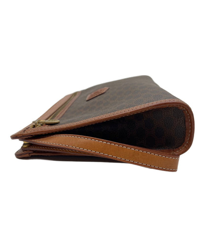 CELINE Clutch Bag Second Bag Macadam Brown Authentic