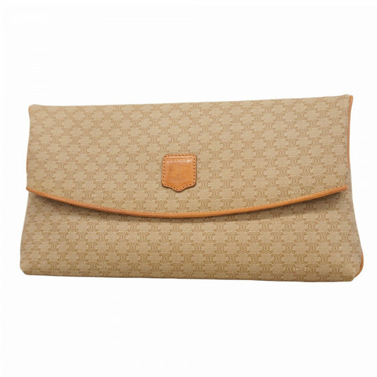 CELINE Clutch Bag Second Bag Macadam PVC Brown Authentic