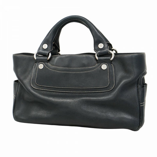 CELINE Hand Bag Tote Purse Boogie Leather Black Authentic