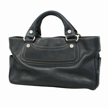 CELINE Hand Bag Tote Purse Boogie Leather Black Authentic