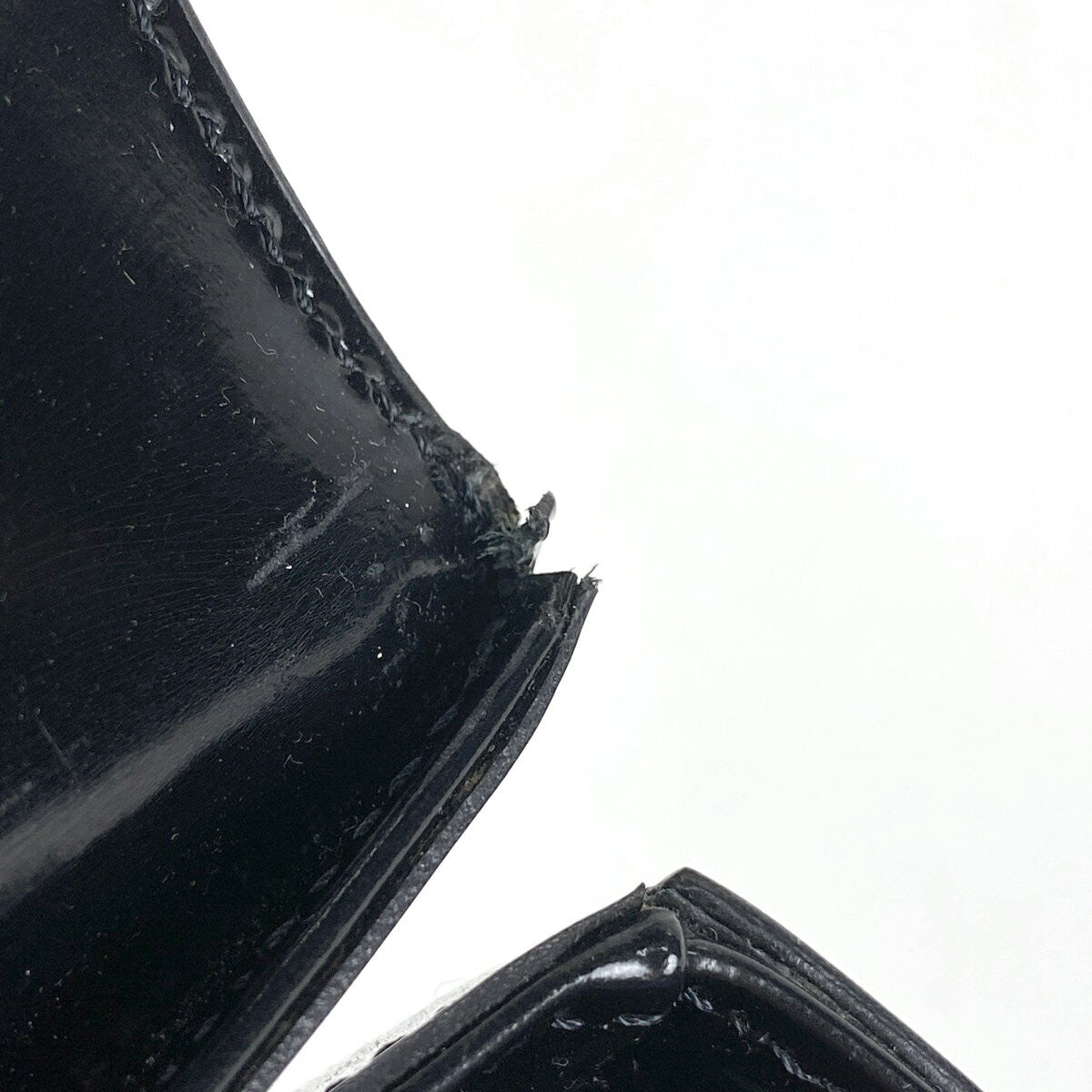 CELINE Hand Bag Tote Purse Patent Leather Black Authentic