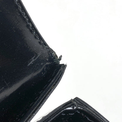 CELINE Hand Bag Tote Purse Patent Leather Black Authentic
