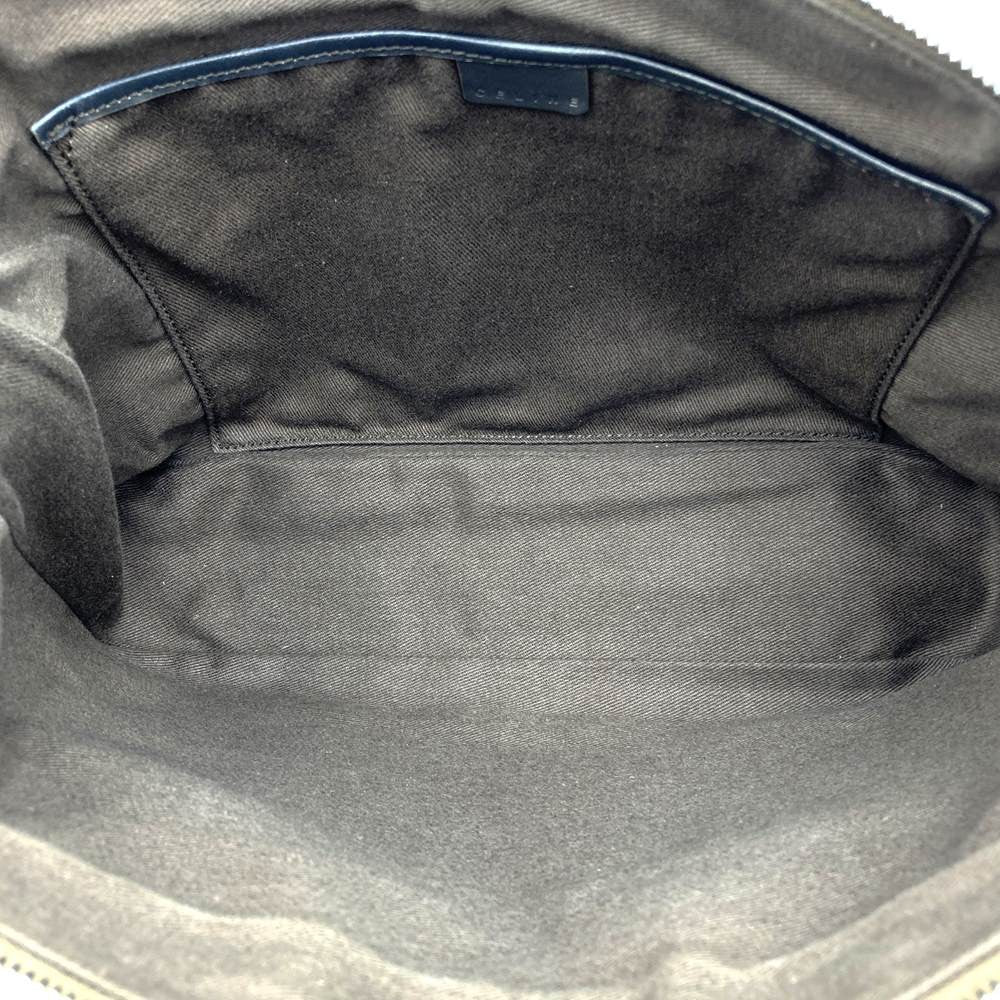 CELINE Hand Shoulder Bag Tote Purse C Macadam Suede Leather Brown Authentic