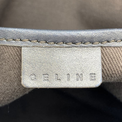 CELINE Hand Shoulder Bag Tote Purse C Macadam Suede Leather Brown Authentic