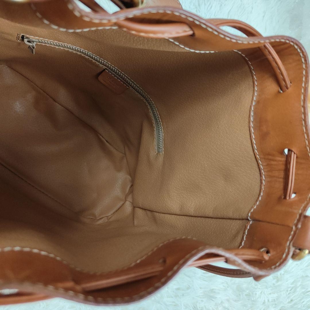 CELINE Shoulder Bag Purse Macadam PVC Leather Brown Authentic