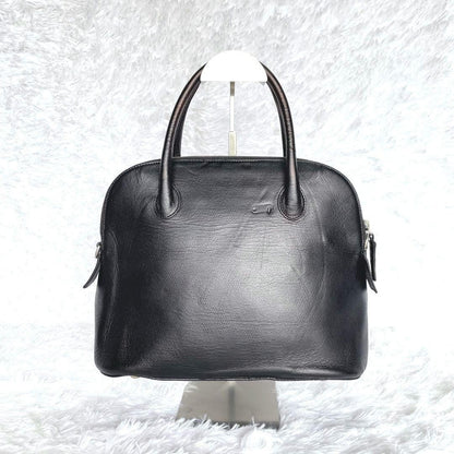 CELINE Hand Bag Tote Purse Leather Black Authentic
