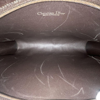 Christian Dior Shoulder Bag Purse Trotter Canvas Leather Brown Authentic