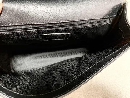 Valentino Garavani Hand Bag Tote Purse Logo Leather Black Authentic