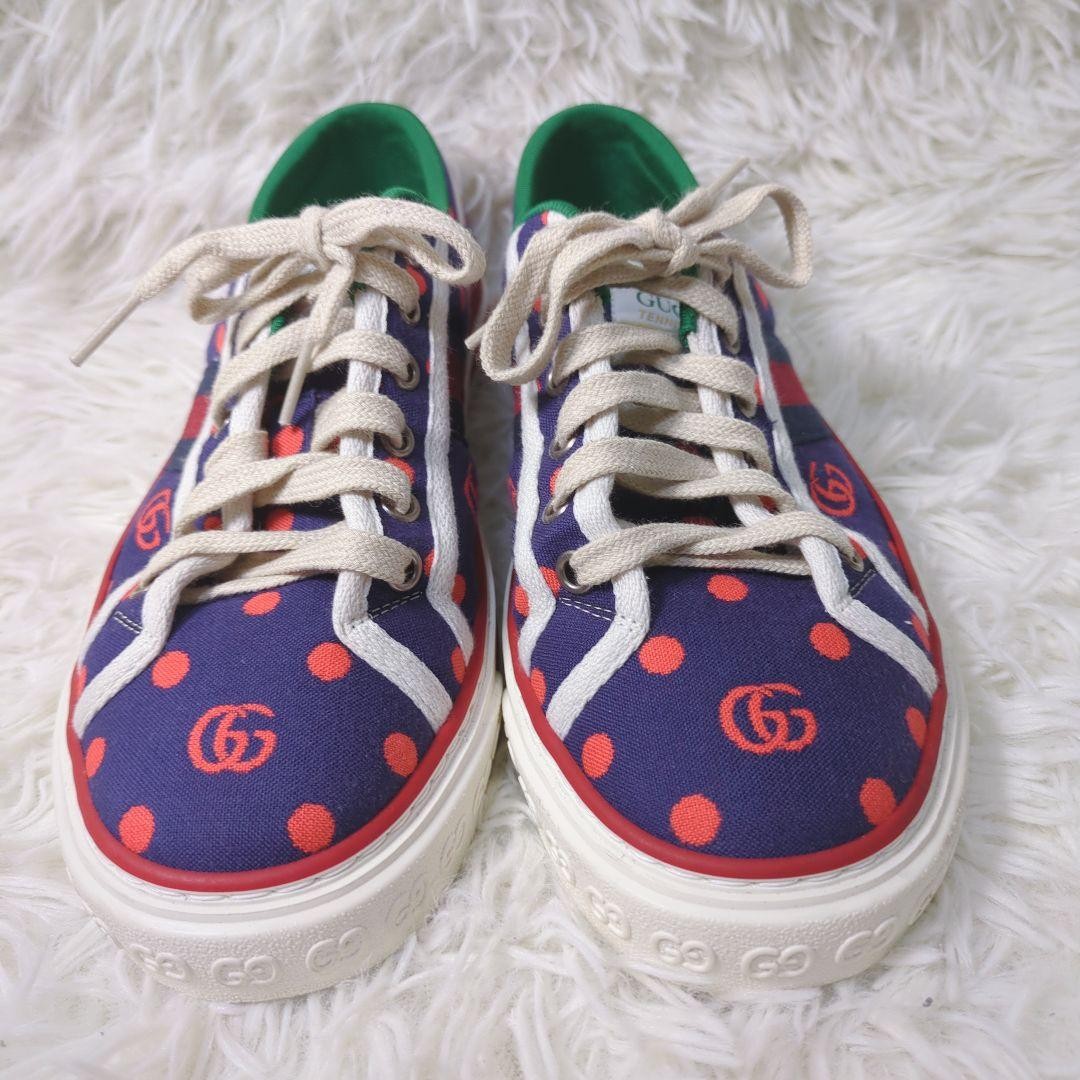 GUCCI Sneakers Shoes Low-Cut Sherry Line EU 37 US 7 Multicolor Authentic