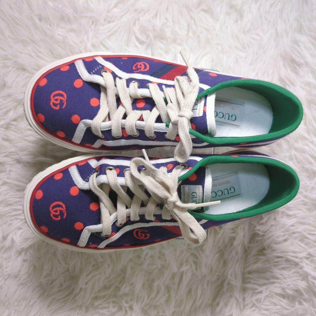 GUCCI Sneakers Shoes Low-Cut Sherry Line EU 37 US 7 Multicolor Authentic