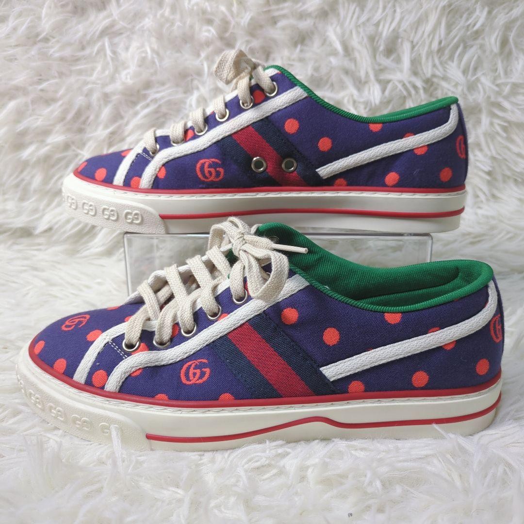GUCCI Sneakers Shoes Low-Cut Sherry Line EU 37 US 7 Multicolor Authentic