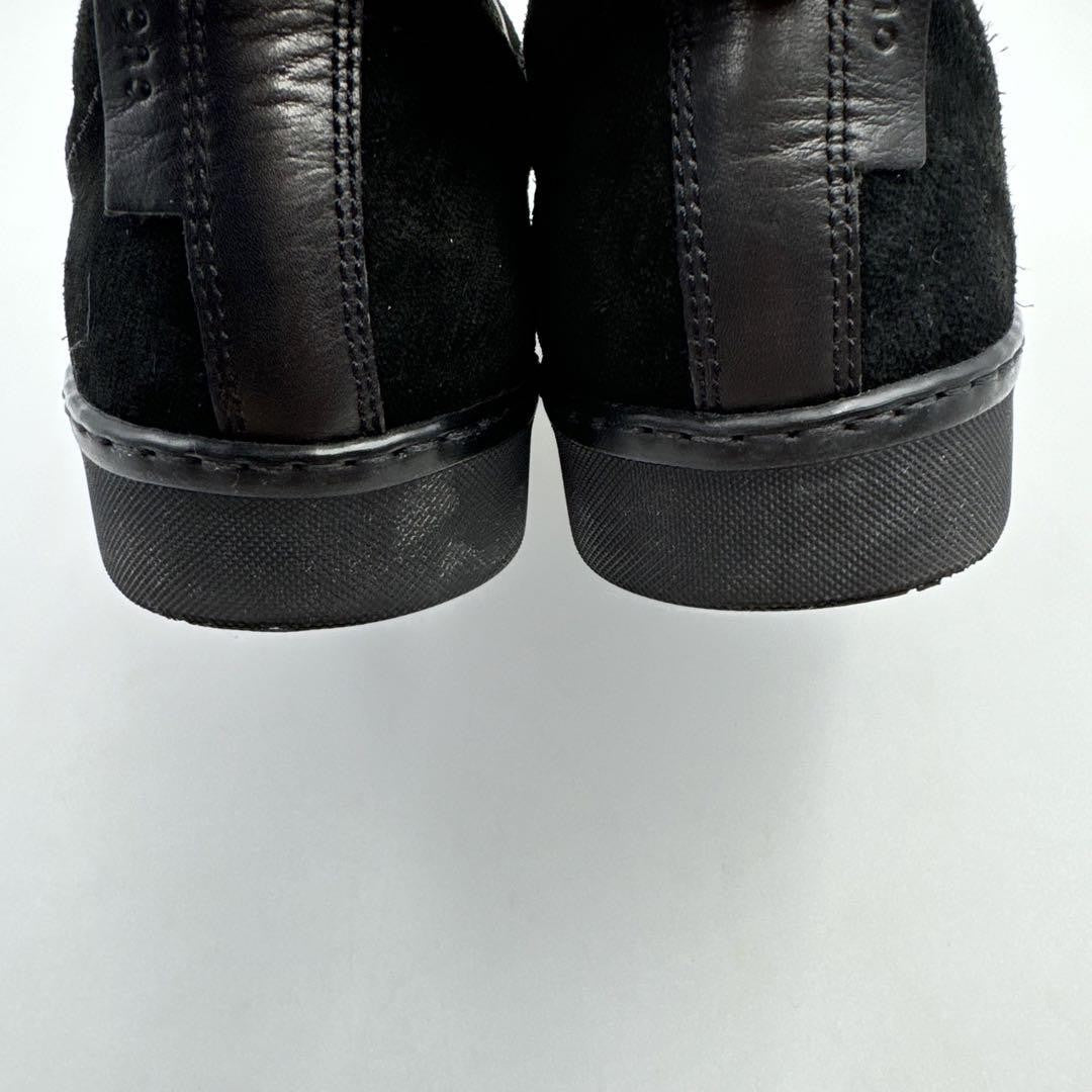 GUCCI Sneakers Shoes Low-Cut Sherry Line EU 38 US 8 Leather Suede Black Auth
