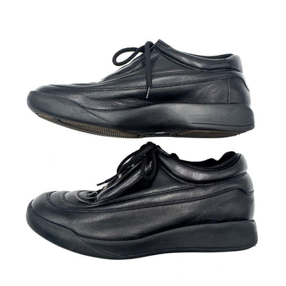 GUCCI Sneakers Shoes Low-Cut EU 37.5 US 7.5 Leather Black Authentic