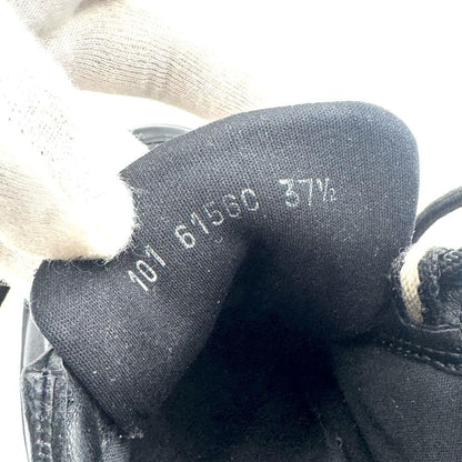 GUCCI Sneakers Shoes Low-Cut EU 37.5 US 7.5 Leather Black Authentic