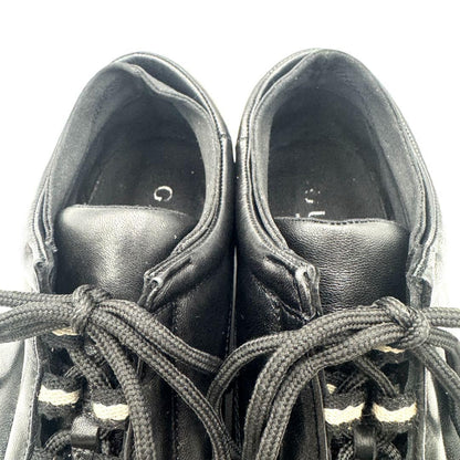 GUCCI Sneakers Shoes Low-Cut EU 37.5 US 7.5 Leather Black Authentic