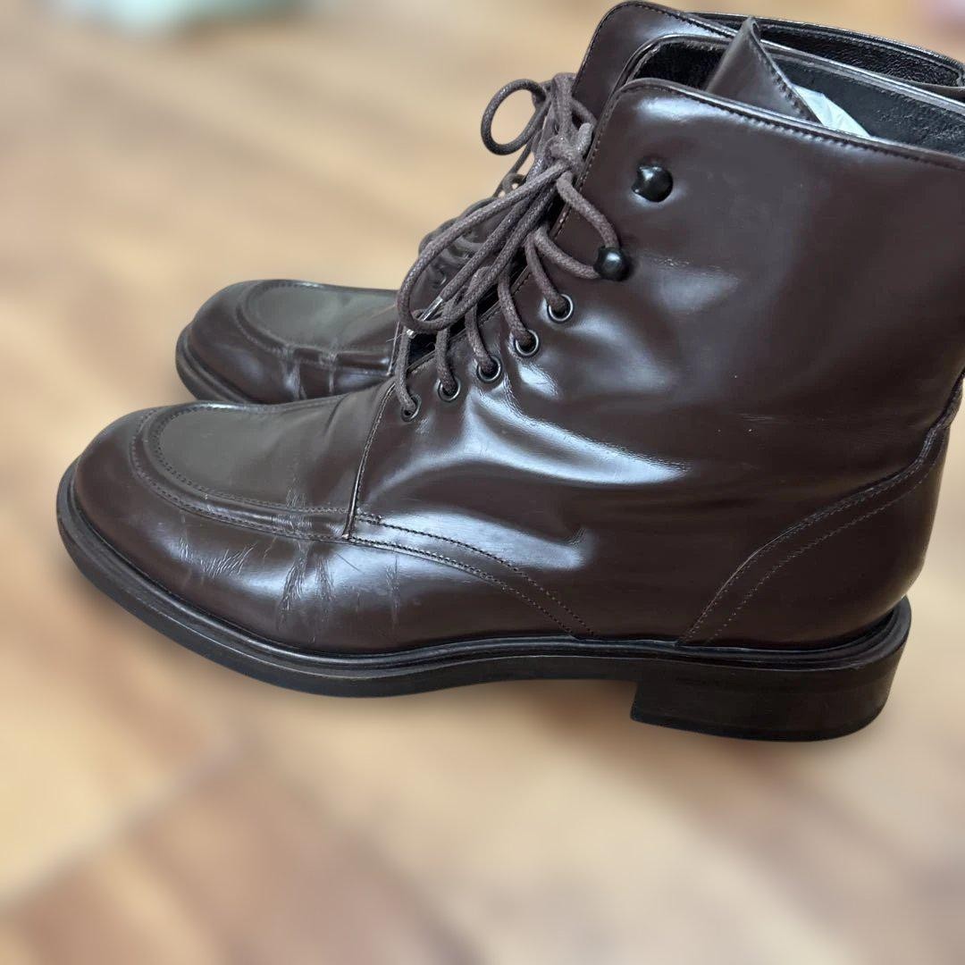 GUCCI Lace-up Boots Shoes EU 37.0 US 7.0 Dark Brown Authentic