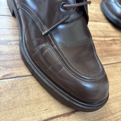 GUCCI Lace-up Boots Shoes EU 37.0 US 7.0 Dark Brown Authentic