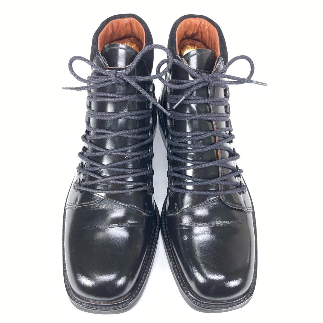 GUCCI Short Boots Shoes EU 37.0 US 7.0 Leather Black Authentic