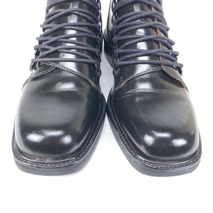 GUCCI Short Boots Shoes EU 37.0 US 7.0 Leather Black Authentic