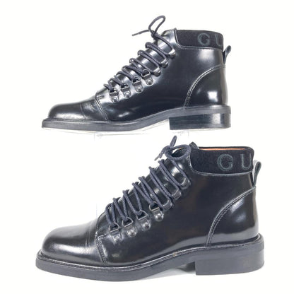 GUCCI Short Boots Shoes EU 37.0 US 7.0 Leather Black Authentic