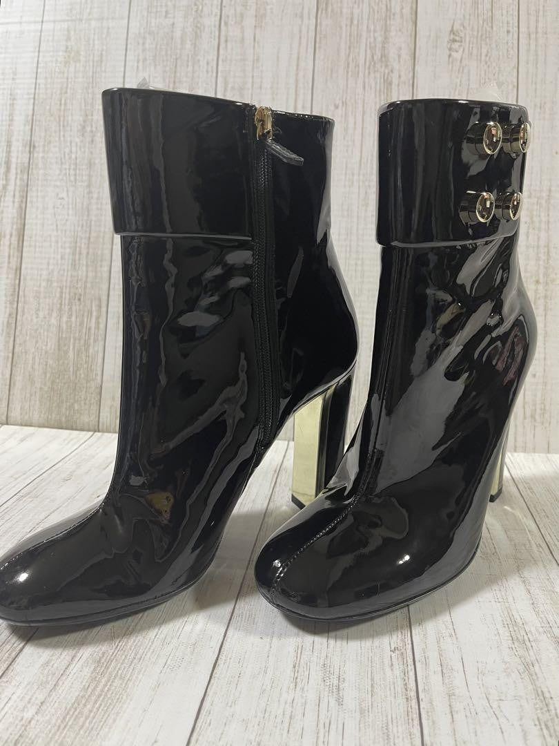 GUCCI Short Boots Shoes EU 37.0 US 7.0 Black Authentic