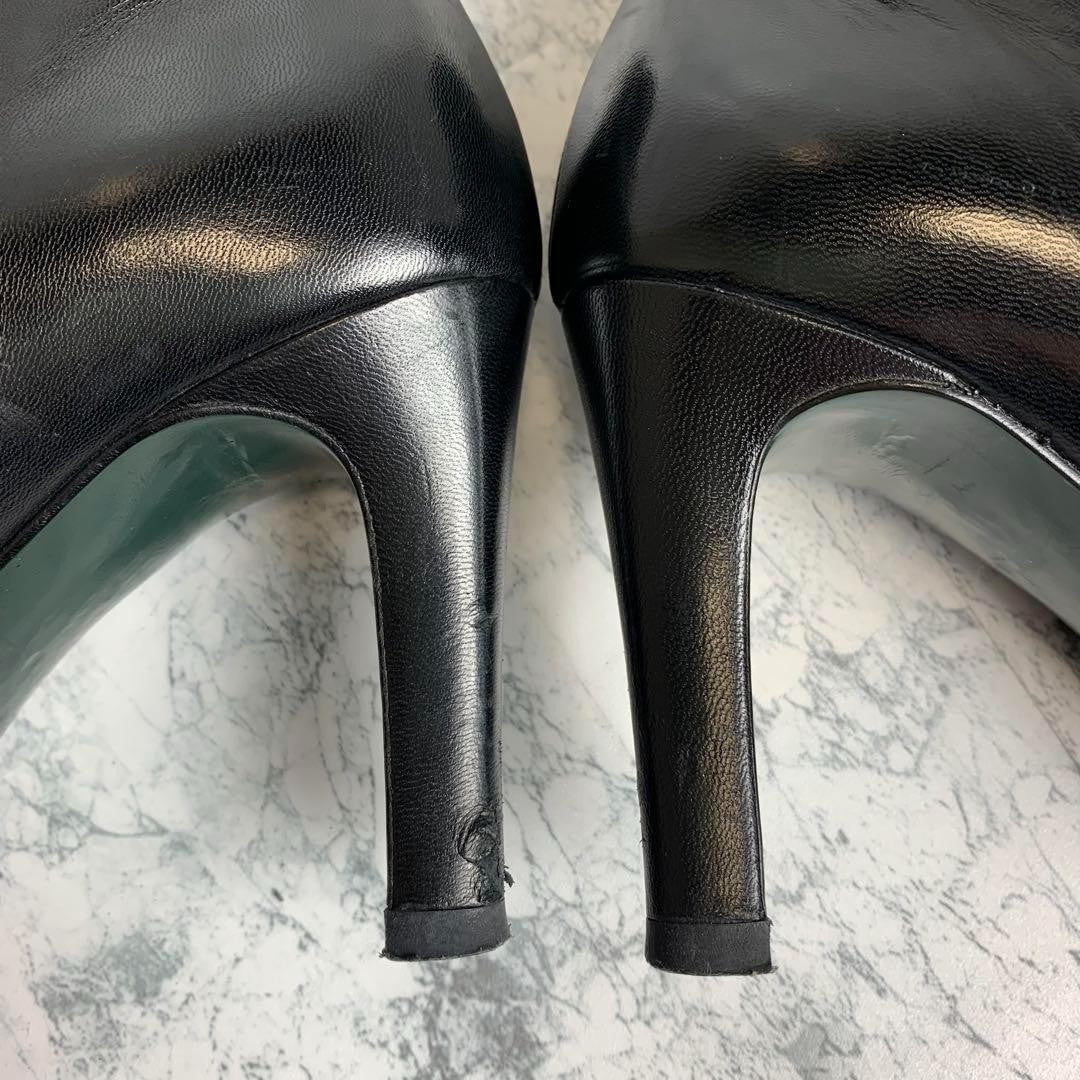 GUCCI Short Boots Shoes EU 36.5 US 6.5 Leather Black Authentic